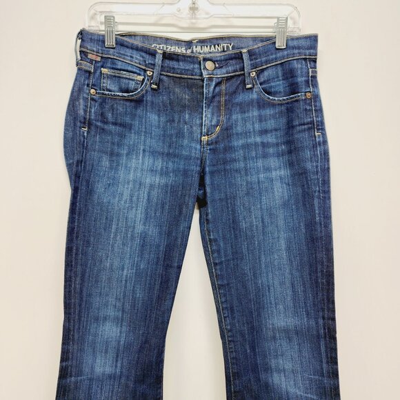 Citizens Of Humanity Womens Bootcut Jeans Mid Rise Size 27 Blue Denim - Picture 4 of 14